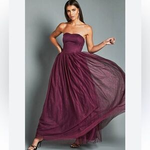 Showpo Gemma Burgundy Strapless Sweetheart Romantic Feminine Dress 4